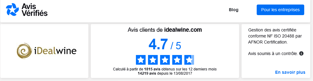 Idealwine avis